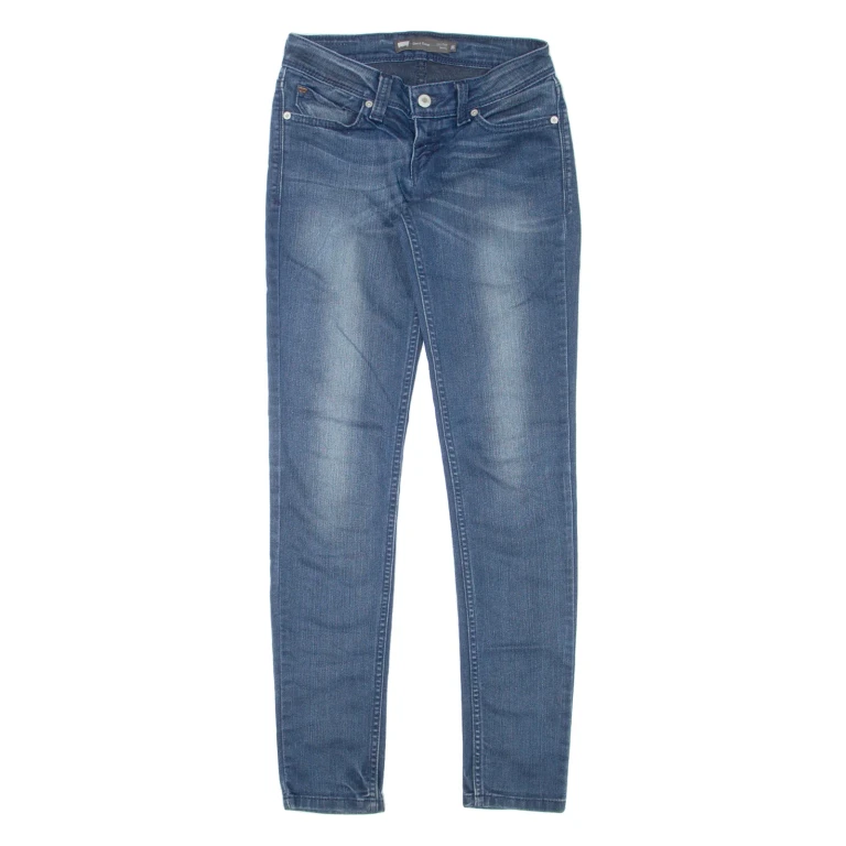 LEVI'S Low Rise Womens Jeans Blue Slim Skinny Stone Wash W26 L30