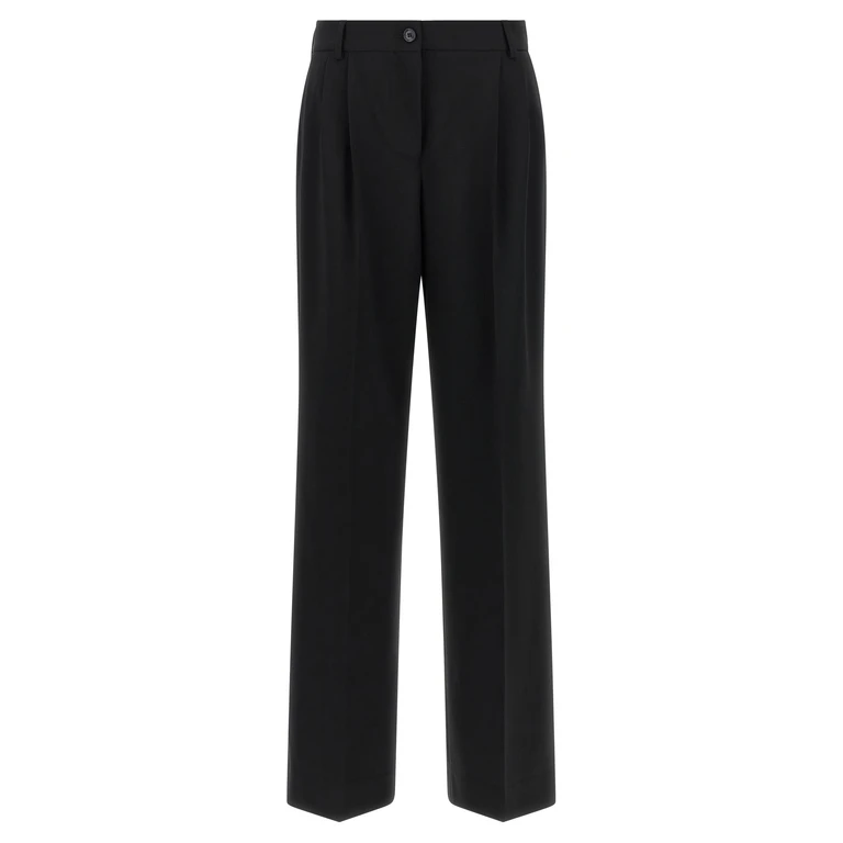 Dolce & Gabbana Black Virgin Wool Casual Pants - Women