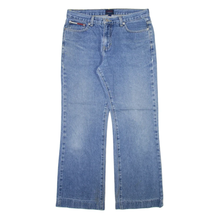TOMMY HILFIGER Womens Jeans Blue Regular Bootcut Stone Wash W31 L28