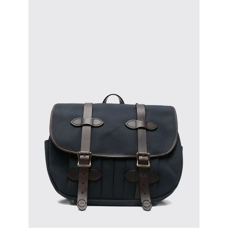 Rugged Twill Cotton and Leather Crossbody Bag with Flap Closure (FMBAG0098W0174WP309)