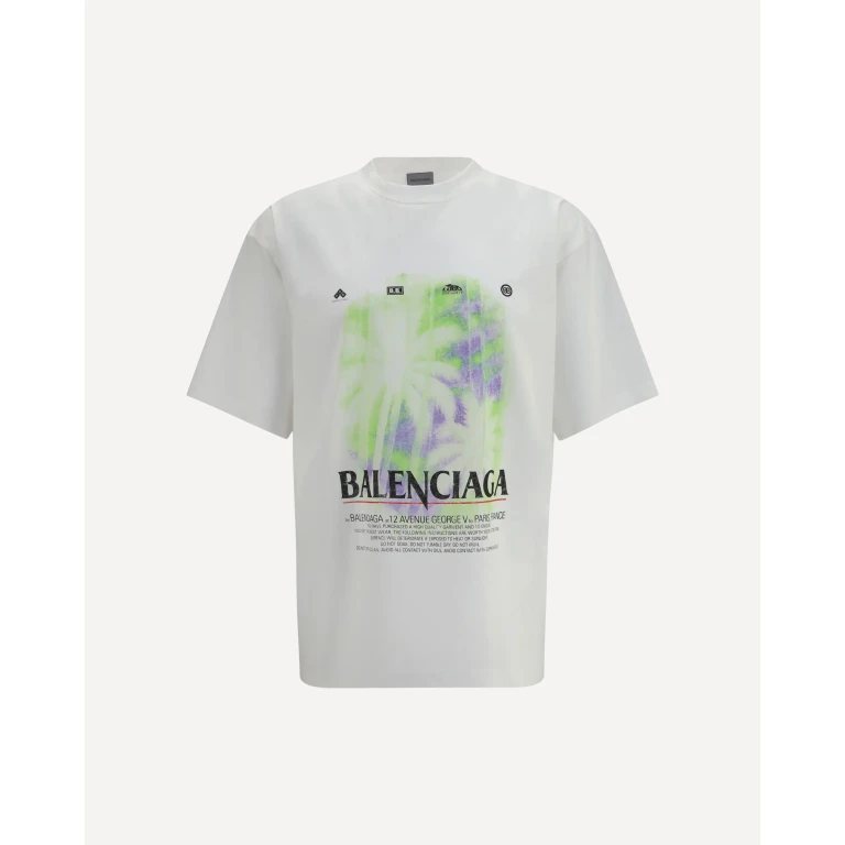 BALENCIAGA Printed cotton T-shirt Male L