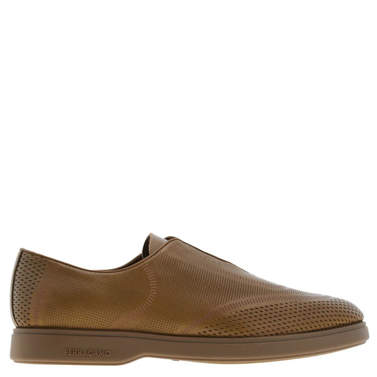 Ferran Perforated Slip-On Leather Shoe, Size 9 E