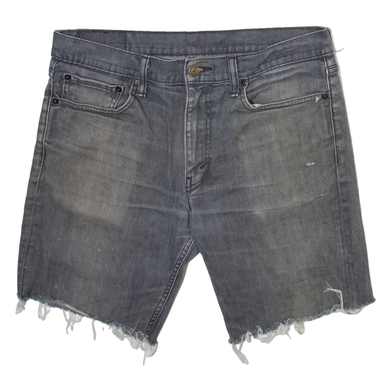 LEVI'S 511 Mens Denim Shorts Grey M W34