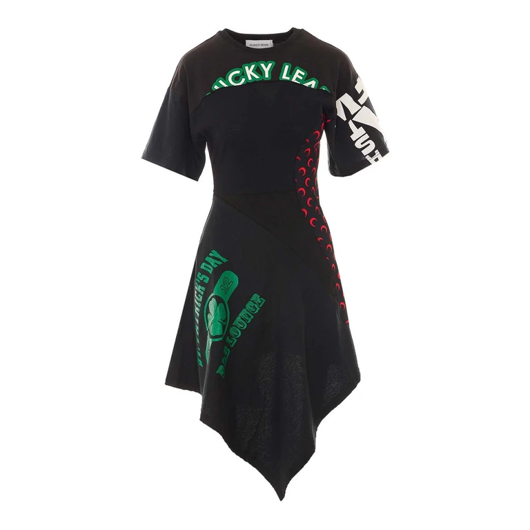 Asymmetrisches Kleid - Schwarz