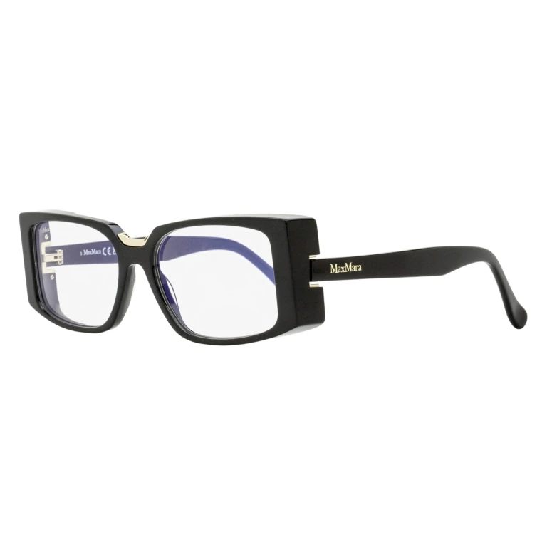 Rectangular Blue Block Eyeglasses MM5157-B 001 Black/Gold 54mm