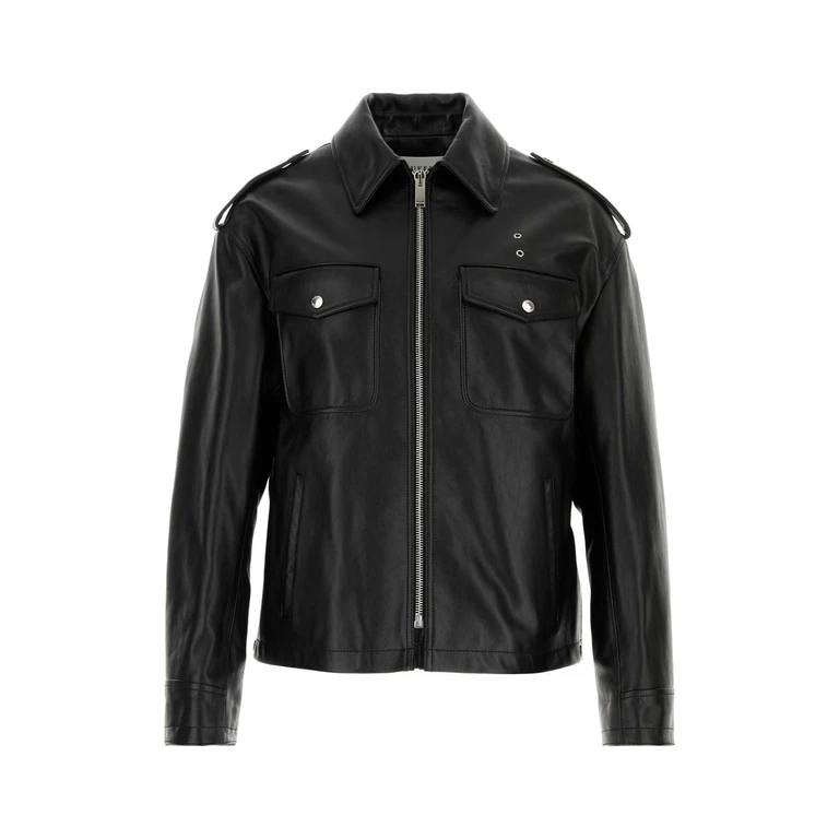 Alexander Mcqueen Blouson En Cuir - Noir (751991Q5HXS1000)