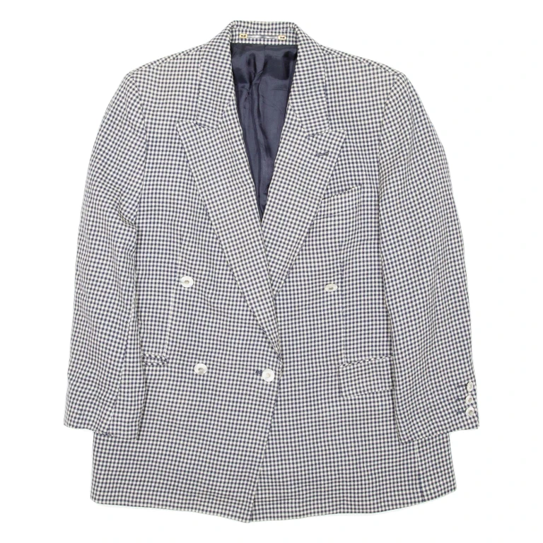 YOUR 6TH SENSE Womens Blazer Coat Black Wool Check UK 12