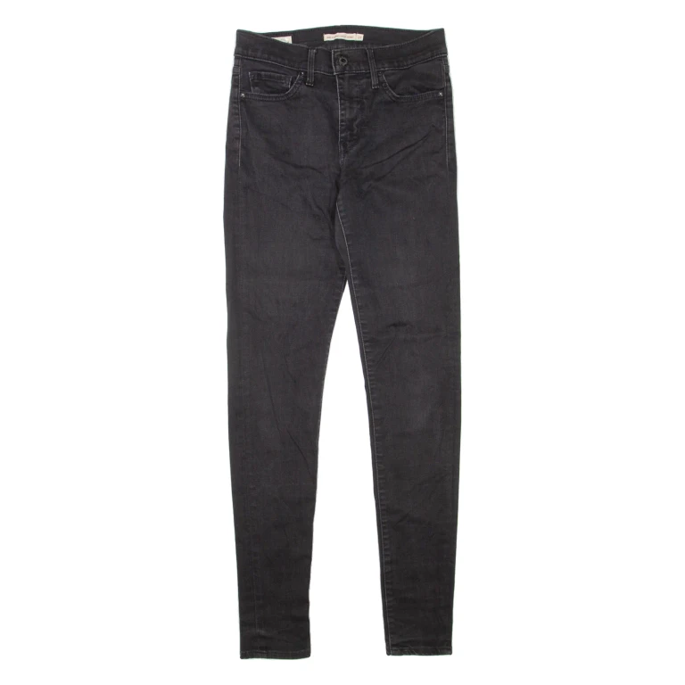LEVI'S 310 Shaping BIG E Womens Jeans Black Slim Skinny W27 L32