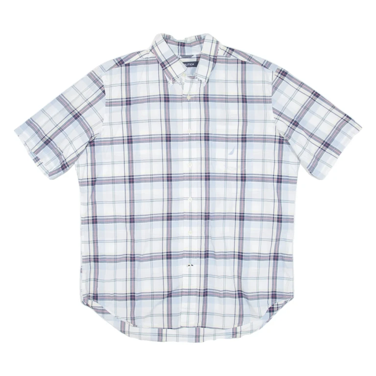 NAUTICA Mens Shirt Blue Check L