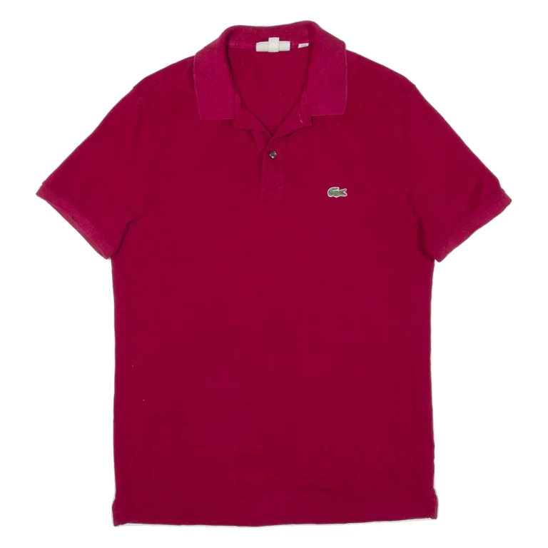 LACOSTE Slim Fit Mens Polo Shirt Maroon M