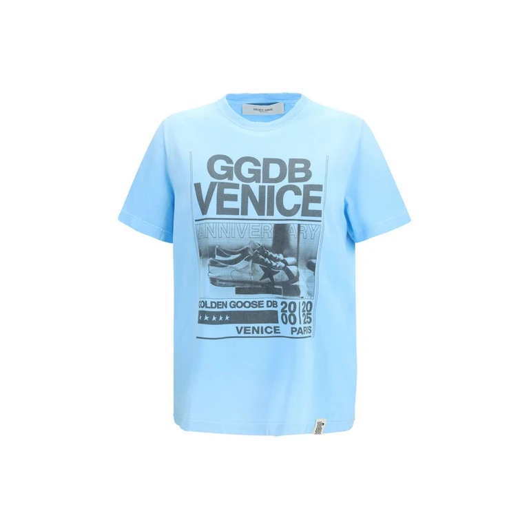 Golden Goose Blue Cotton T-Shirt - Men