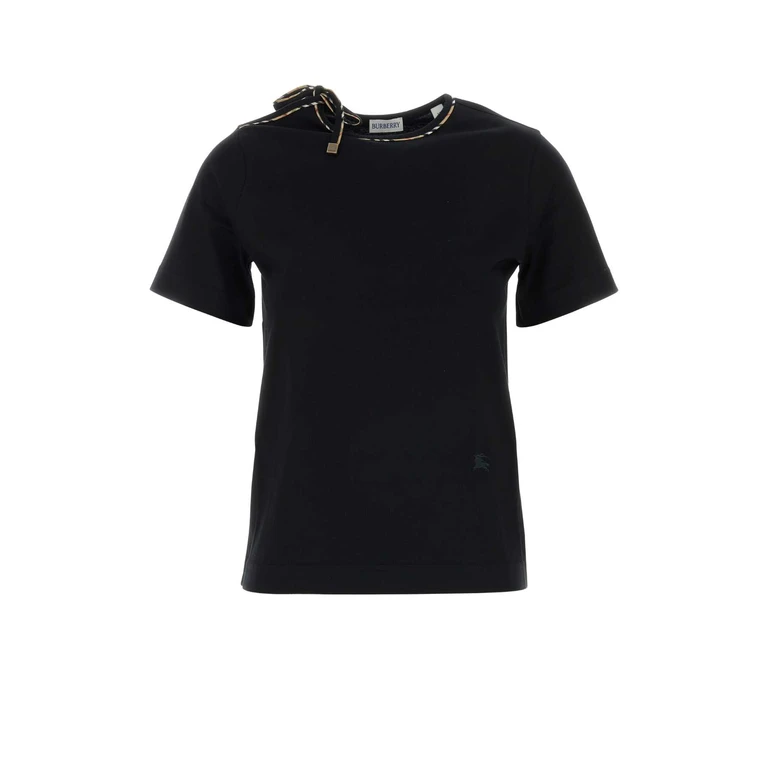 Burberry Black Cotton T-Shirt Exterior - Women