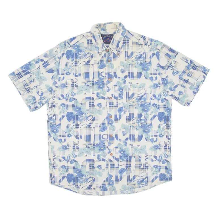 NEW HAVEN Mens Shirt Blue Floral M