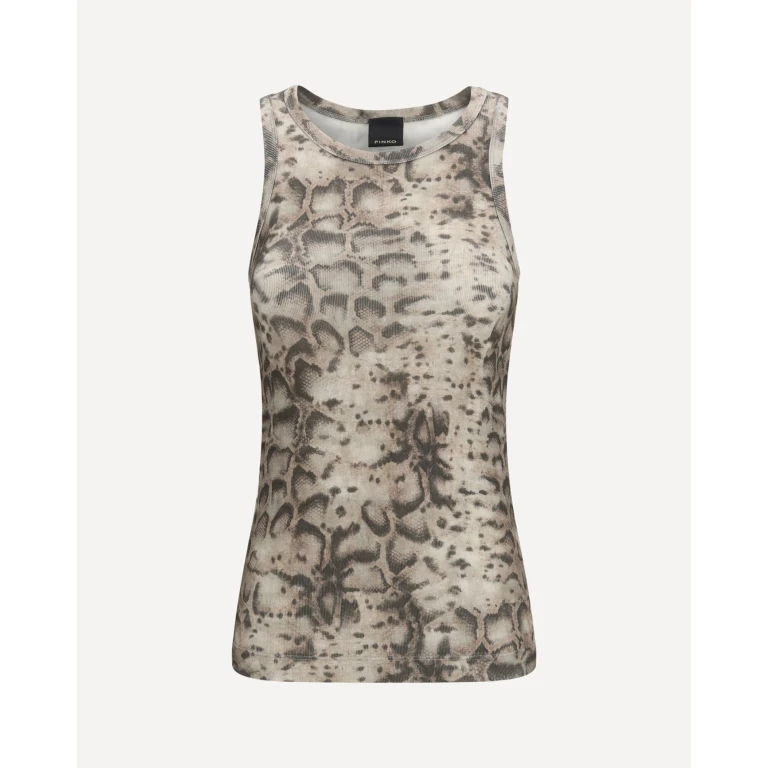 PINKO Snakeskin-print tank Top Female S