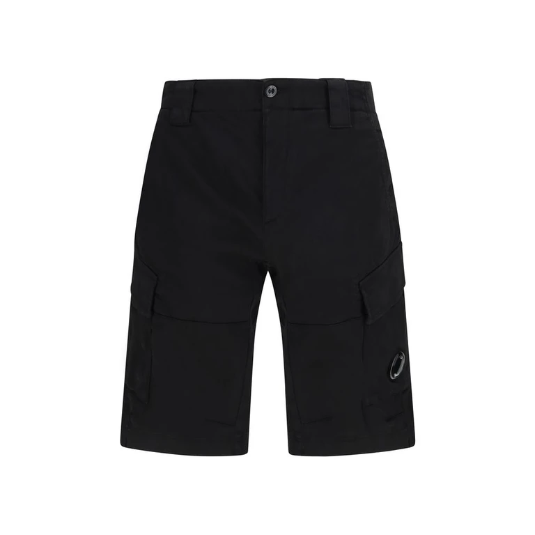 C. P. Company Black Cotton Bermuda Shorts - Men