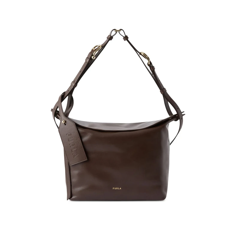 Logo-tag Leather Shoulder Bag