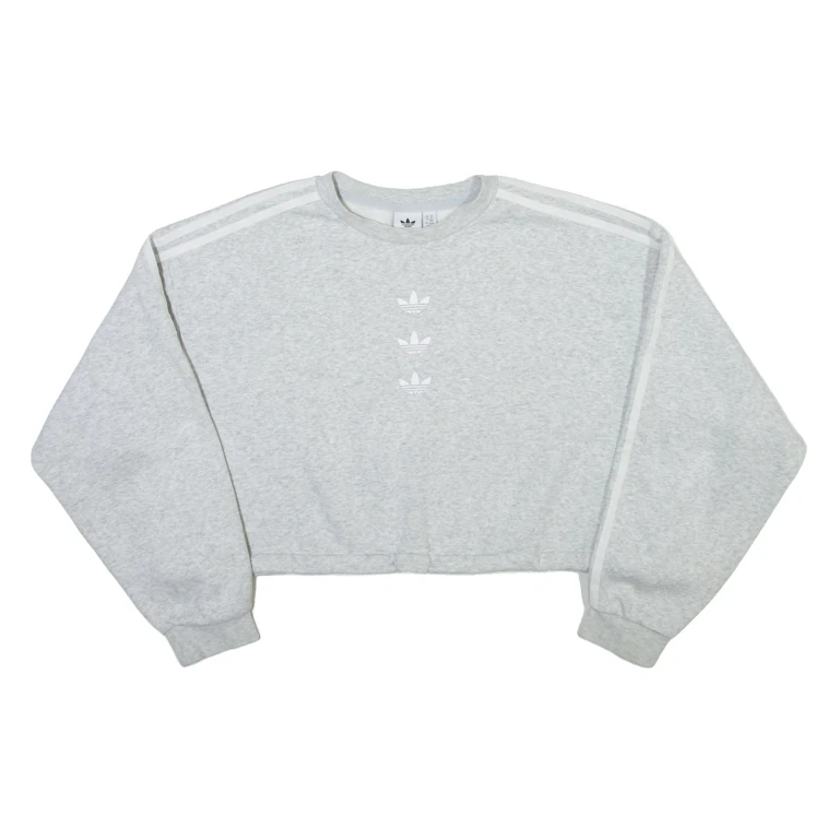 ADIDAS ORIGINALS Womens Sweatshirt Grey Crew Neck UK 14