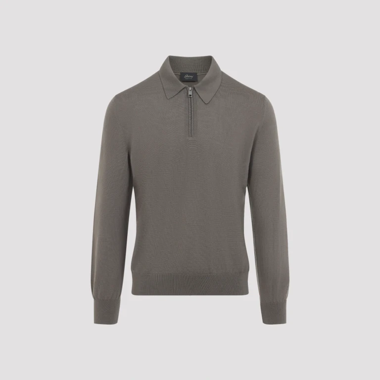 Brioni Long Sleeves Zip Polo