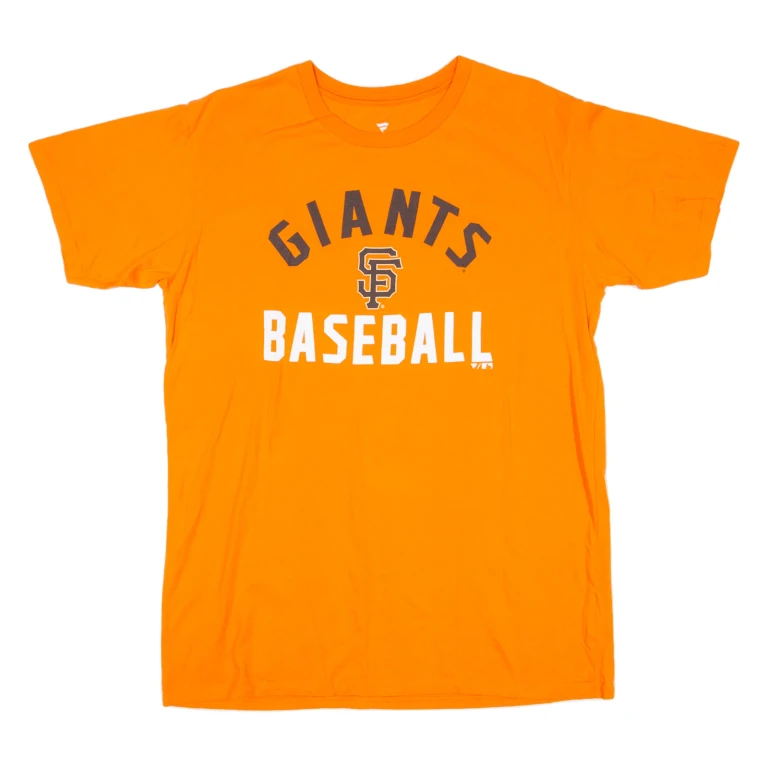 FANATICS Giants Baseball Mens T-Shirt Orange USA L