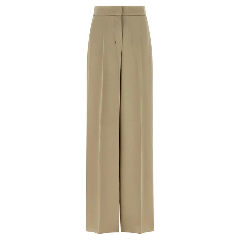Max Mara Beige Silk Dress Pants - Women