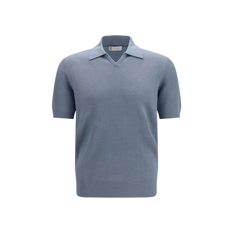 Brunello Cucinelli 蓝色棉质Polo衫