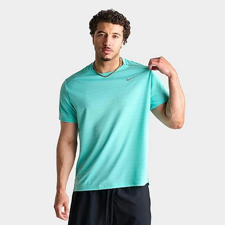 Men's Miler Dri-FIT Running T-Shirt in Hyper Turquoise Size: Small