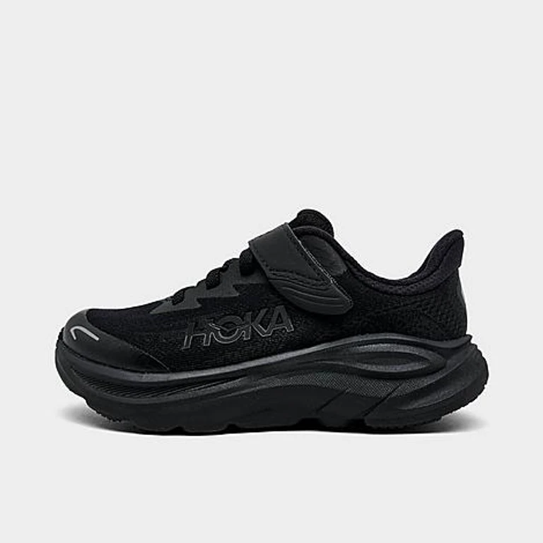 Little Kids Clifton 10 Stretch Lace Running Shoes in Black