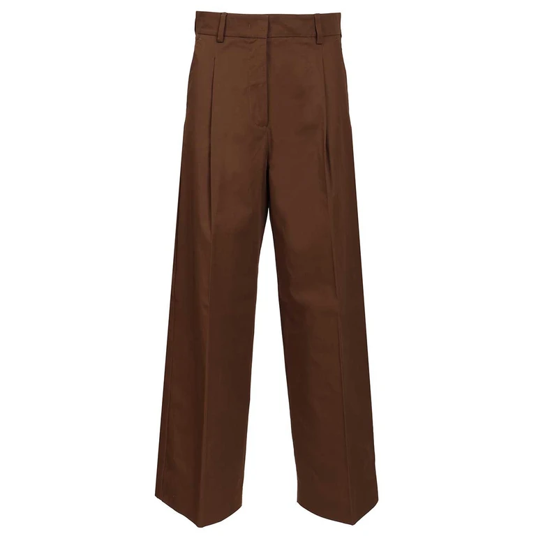 Weekend Max Mara Gabardine trousers Brown Cotone - Women