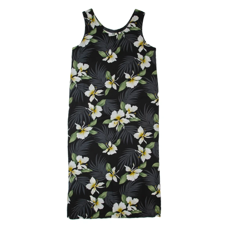 PARADISE FOUND Womens Tank Dress Blue 90s Floral Sleeveless Long XL