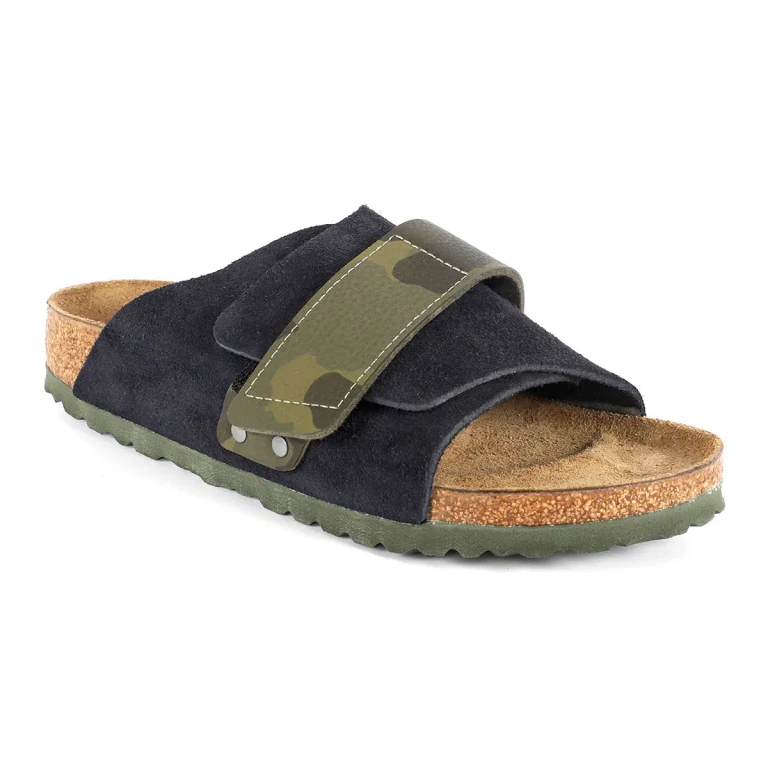 Kyoto Suede Leather/Birko-Flor Midnight Sandals