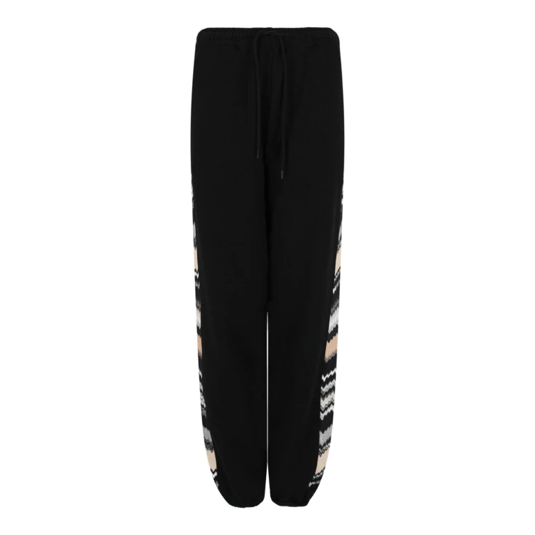 Chevron Patterned Trim Joggers