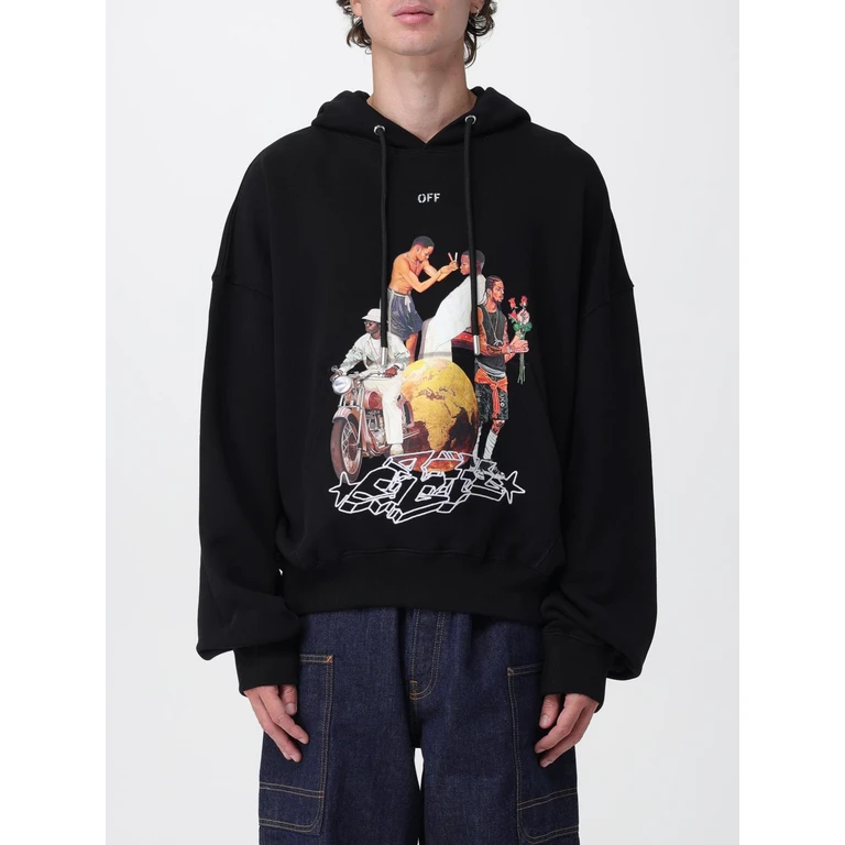 OFF-WHITE Sweatshirt Men color Black (OMBB118F25FLE0011001)