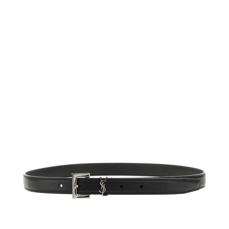 Saint Laurent 女士 YSL 标志皮革腰带 90码