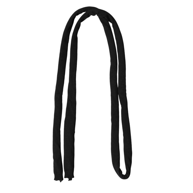 Dolce & Gabbana Black Wool Knitted Neck Wrap Shawl Men Scarf - Men