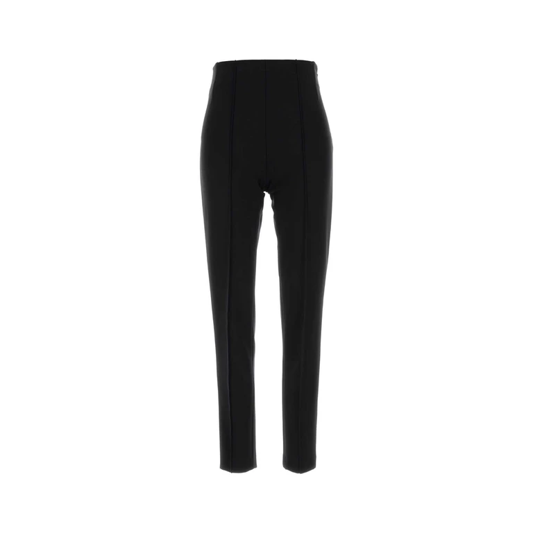 Jil Sander Black Stretch Jersey Pant 001 Pantaloni - Women