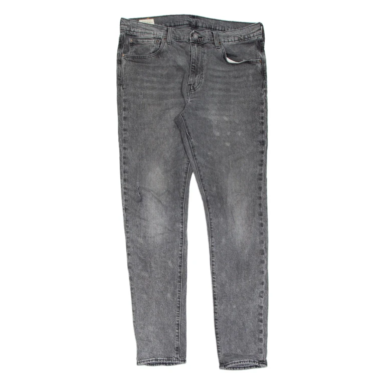 LEVI'S 512 BIG E Jeans Mens Grey Slim Tapered Charcoal Wash W33 L34