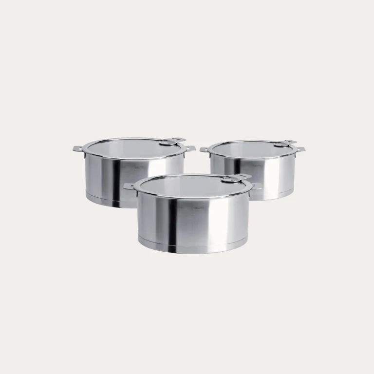 Set of 3 Saucepans with Lids