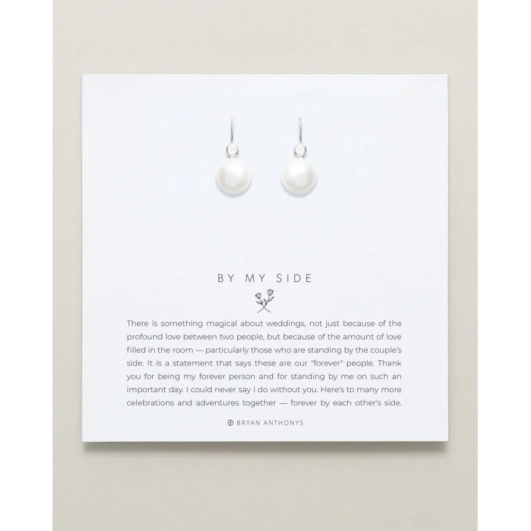 By My Side Pearl Drop Earrings