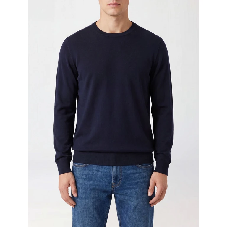 Long-Sleeved Pure Cotton Crewneck Jumper (S6K30340138)