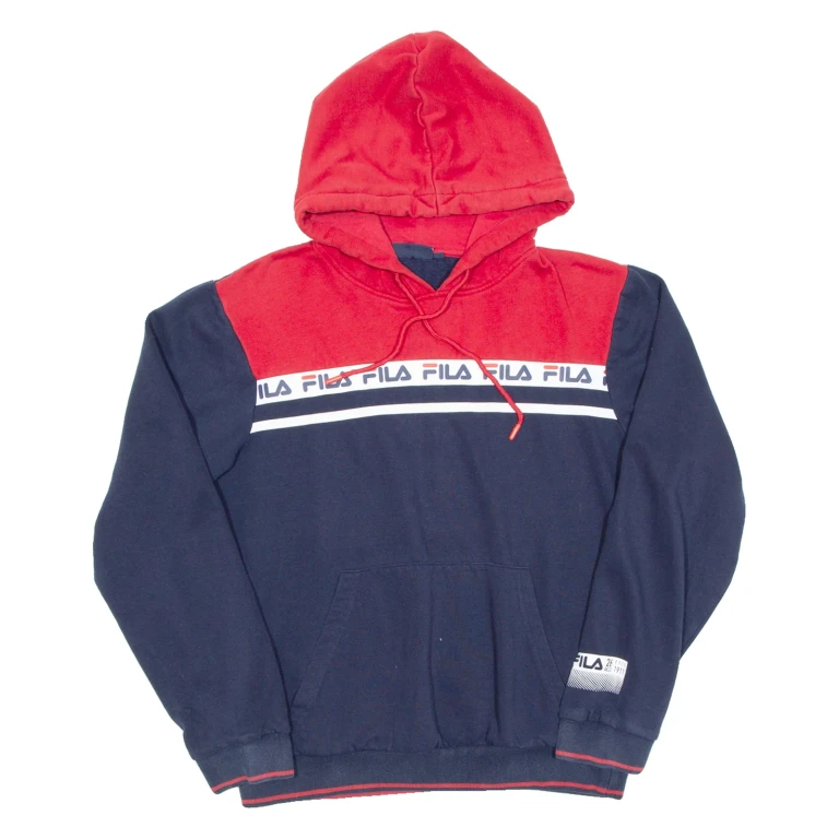 FILA Mens Blue Hoodie S