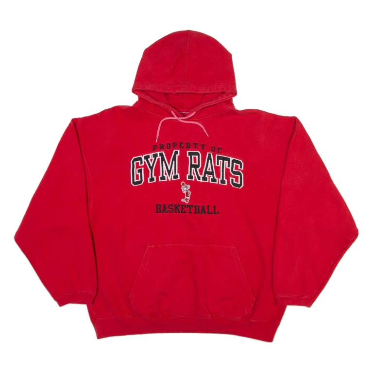 Gym Rats Basketball Mens Red Hoodie USA L