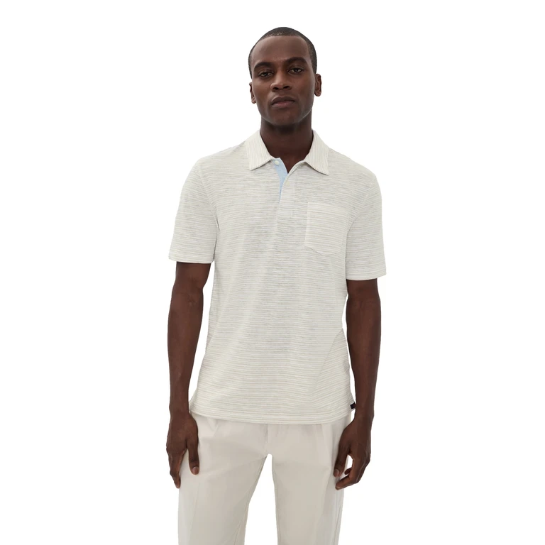 Faherty Breeze Polo Desert Wake Stripe M