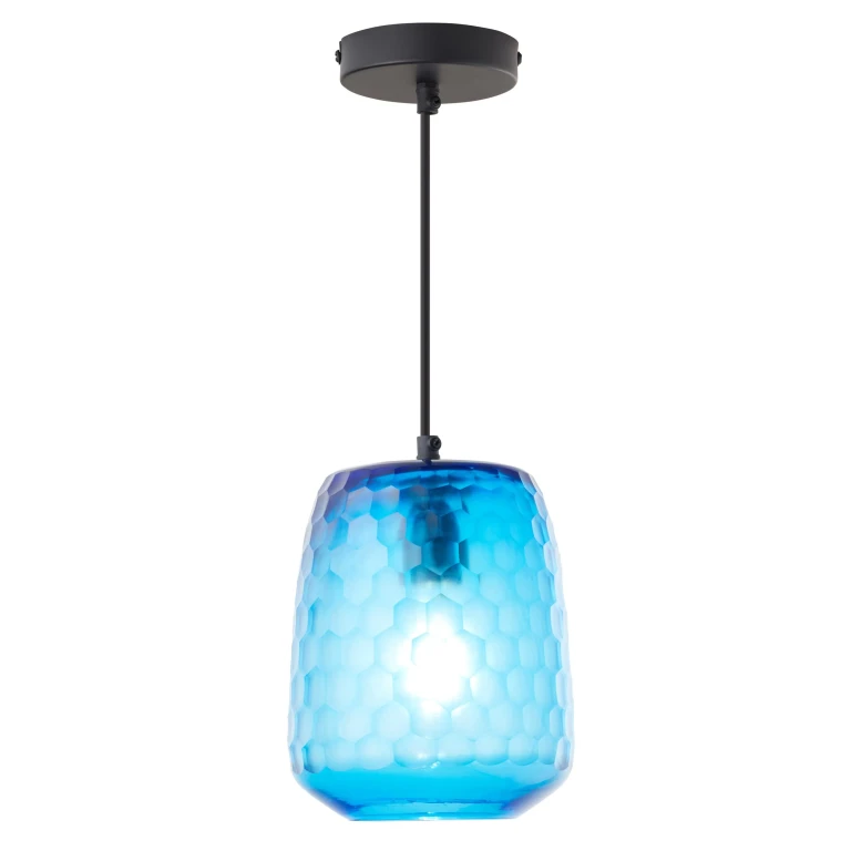 Hanging Lamp - Blue & Black