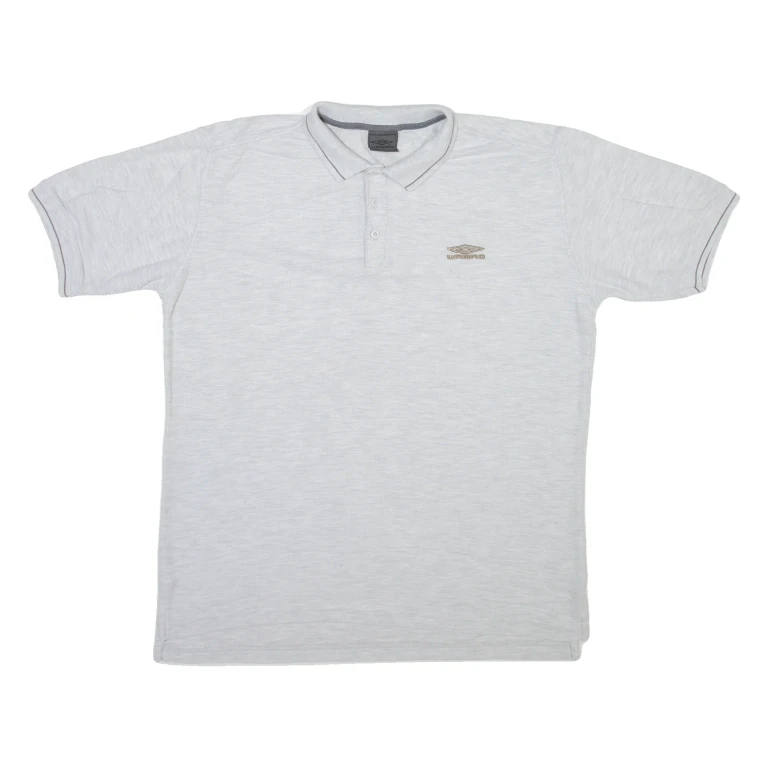 UMBRO Mens Polo Shirt Grey L (GG1-060924-17782)
