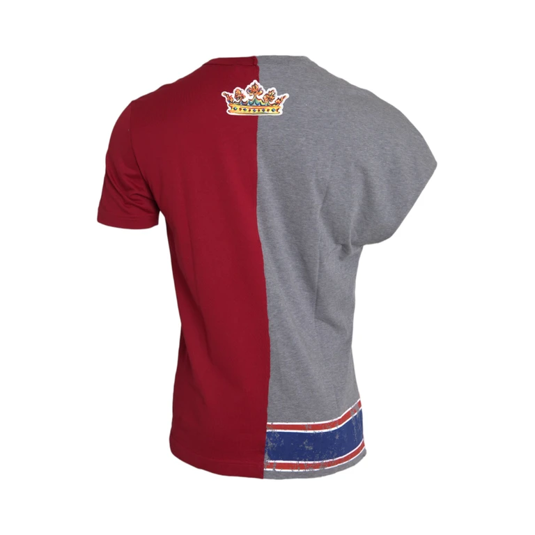 Dolce & Gabbana Multicolor Graphic Short Sleeve T-Shirt Cotton - Men