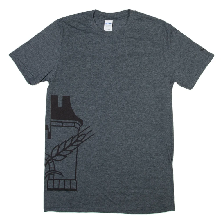 GILDAN Castle Mens T-Shirt Grey M