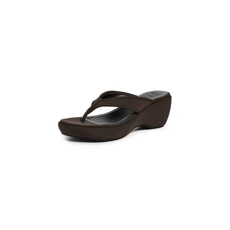 Remy Thong Wedge Sandals Espresso 39