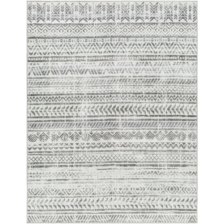 Ianna Light Gray Washable Area Rug - Clearance