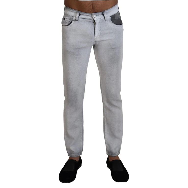 Dolce & Gabbana Gray Washed Skinny Men Denim Jeans Cotton Clothing - Men