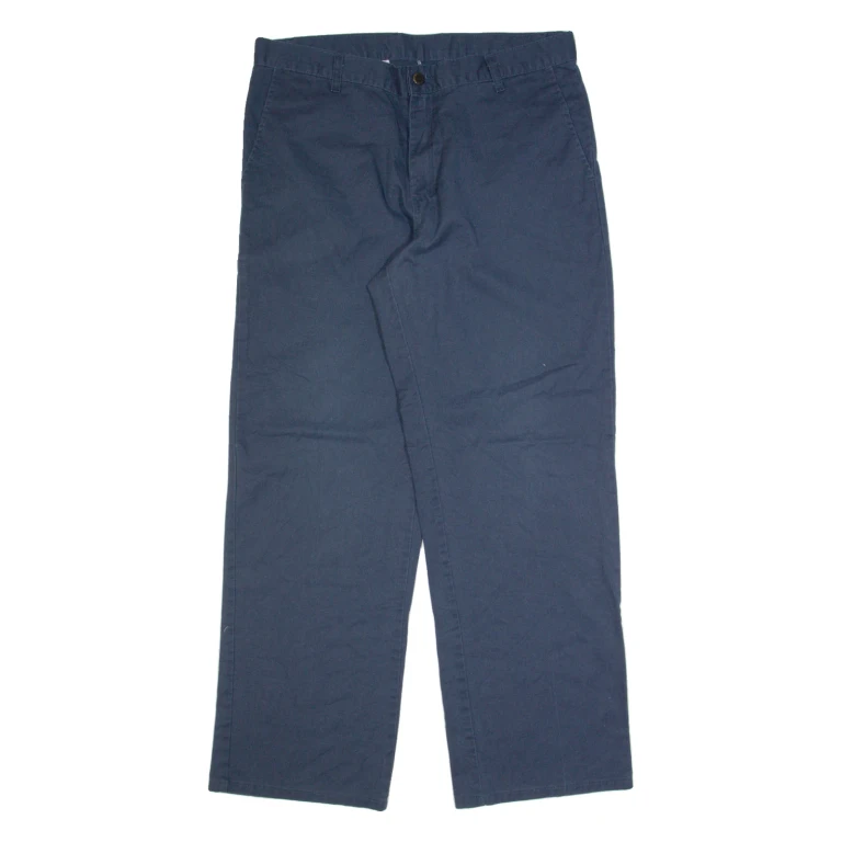 DICKIES Workwear Mens Trousers Blue Regular Straight W36 L30
